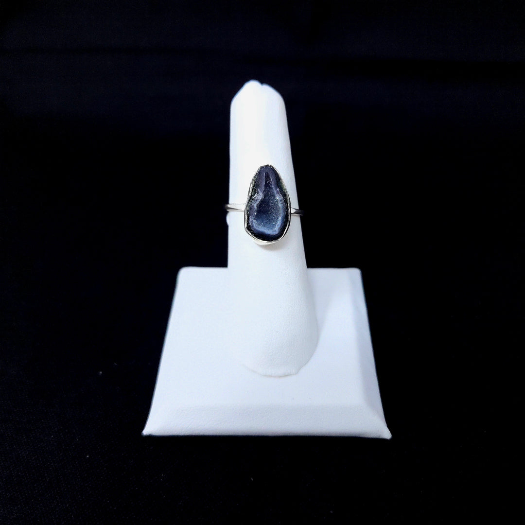 Agate Druze 925 Sterling Silver Ring