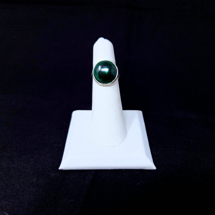 925 Malachite Sterling Silver Ring Smooth