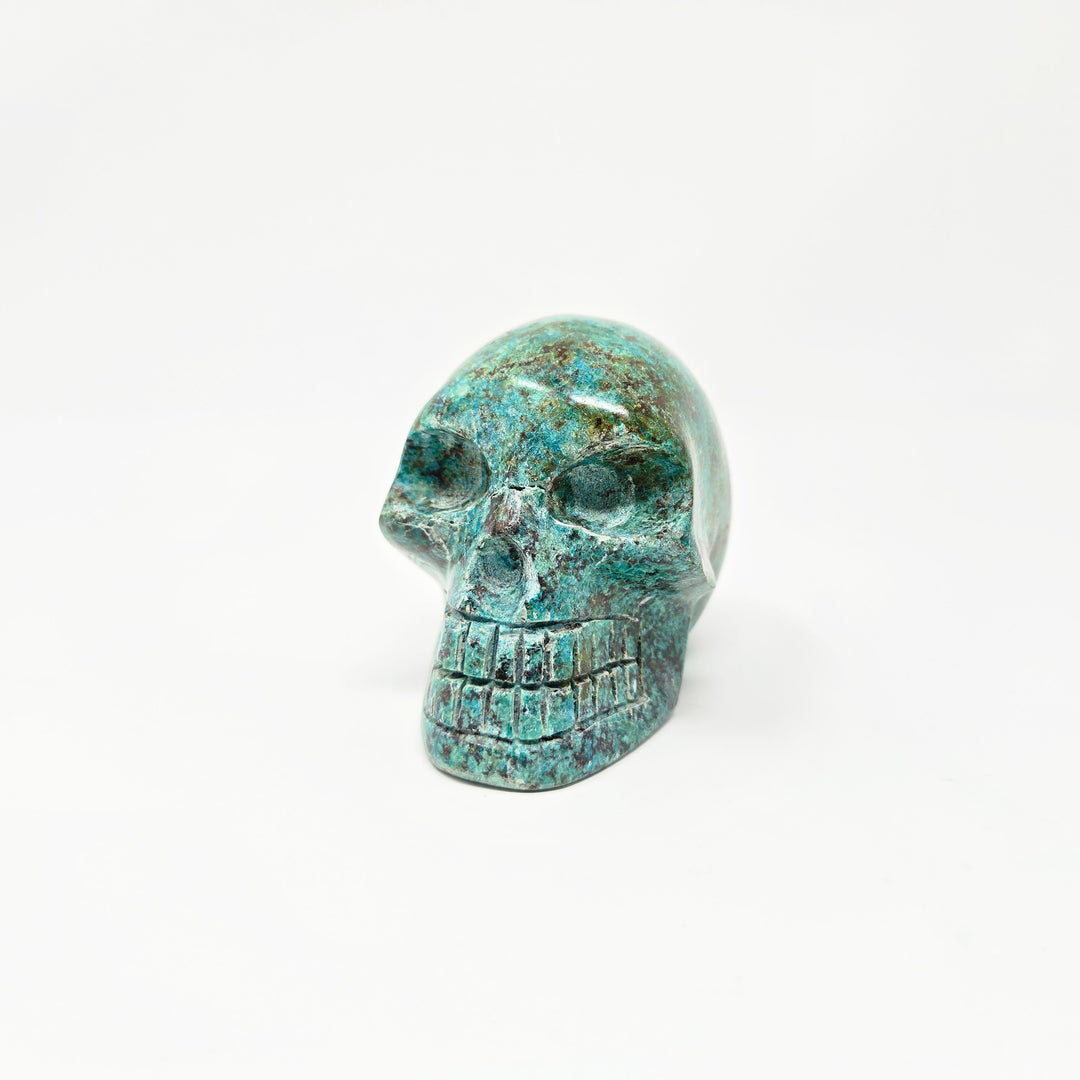 Chrysocolla Skull