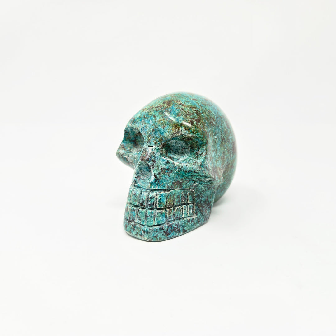 Chrysocolla Skull