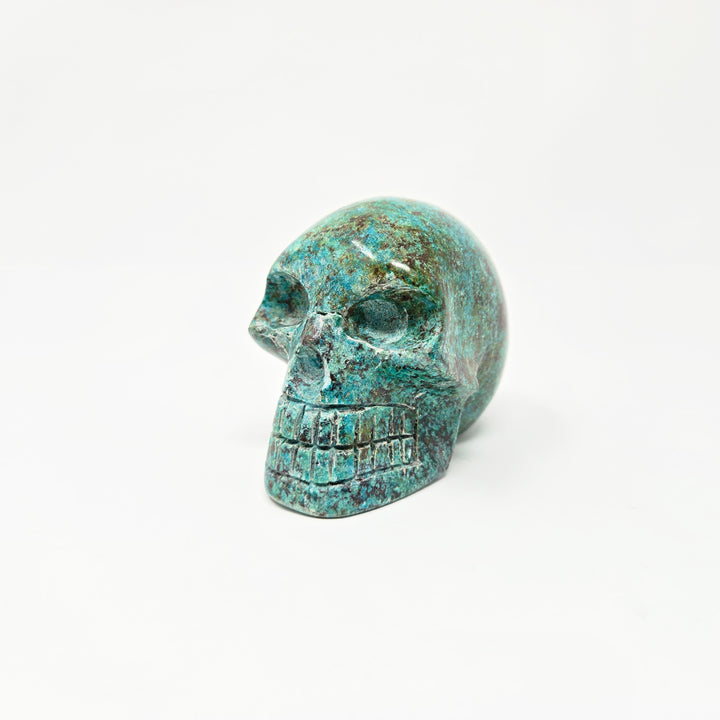 Chrysocolla Skull