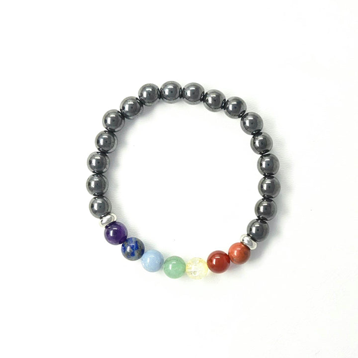 7 Chakra Hematite Bracelet