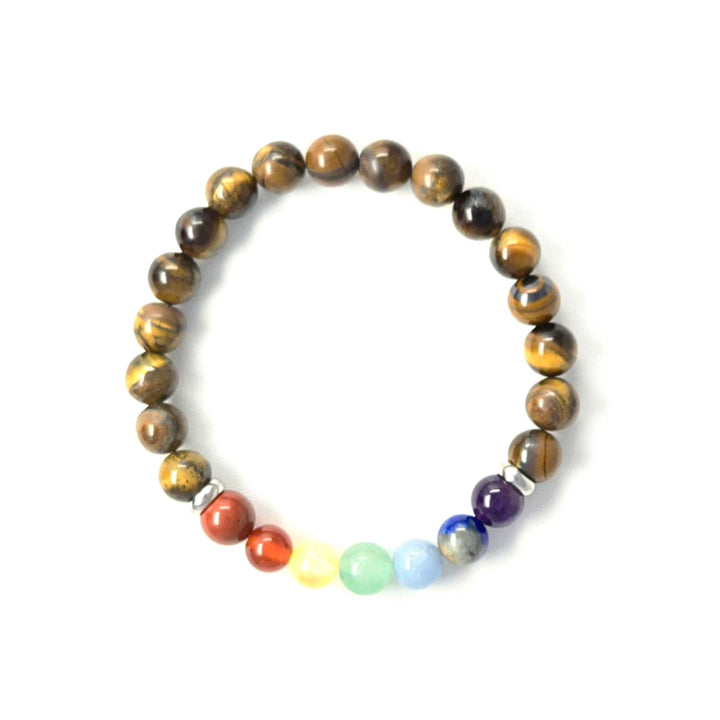 7 Chakras Tiger Eye Bracelet