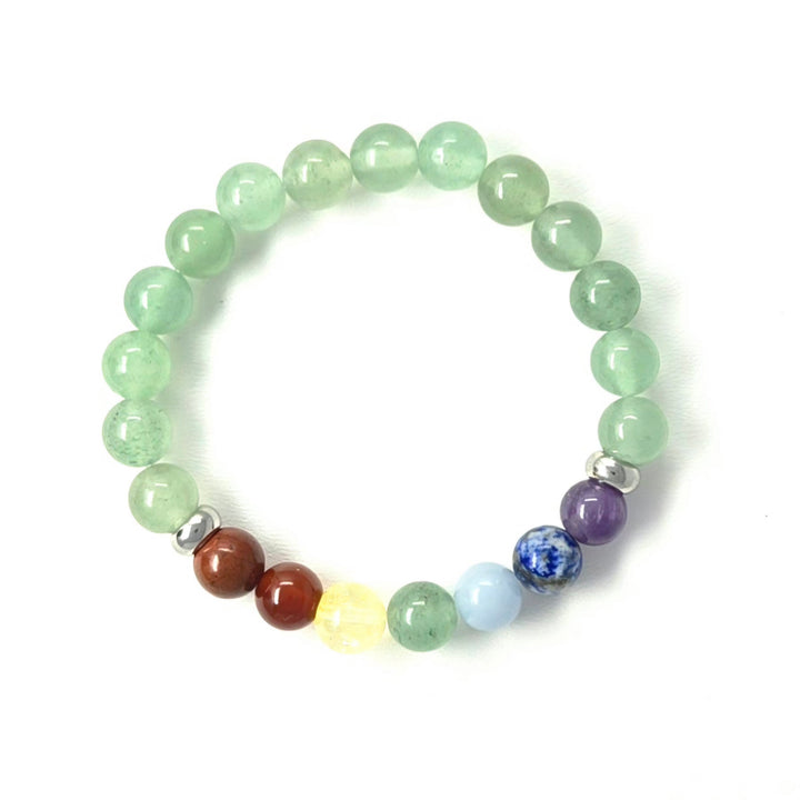 7 Chakra Green Aventurine Bracelet