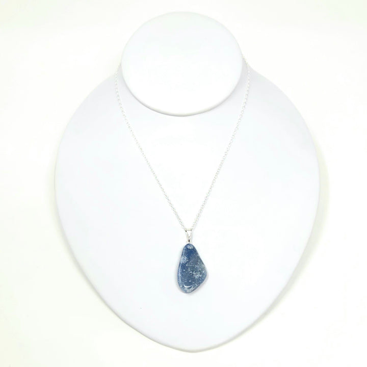 Blue Quartz Pendant Brazil : Tumbled