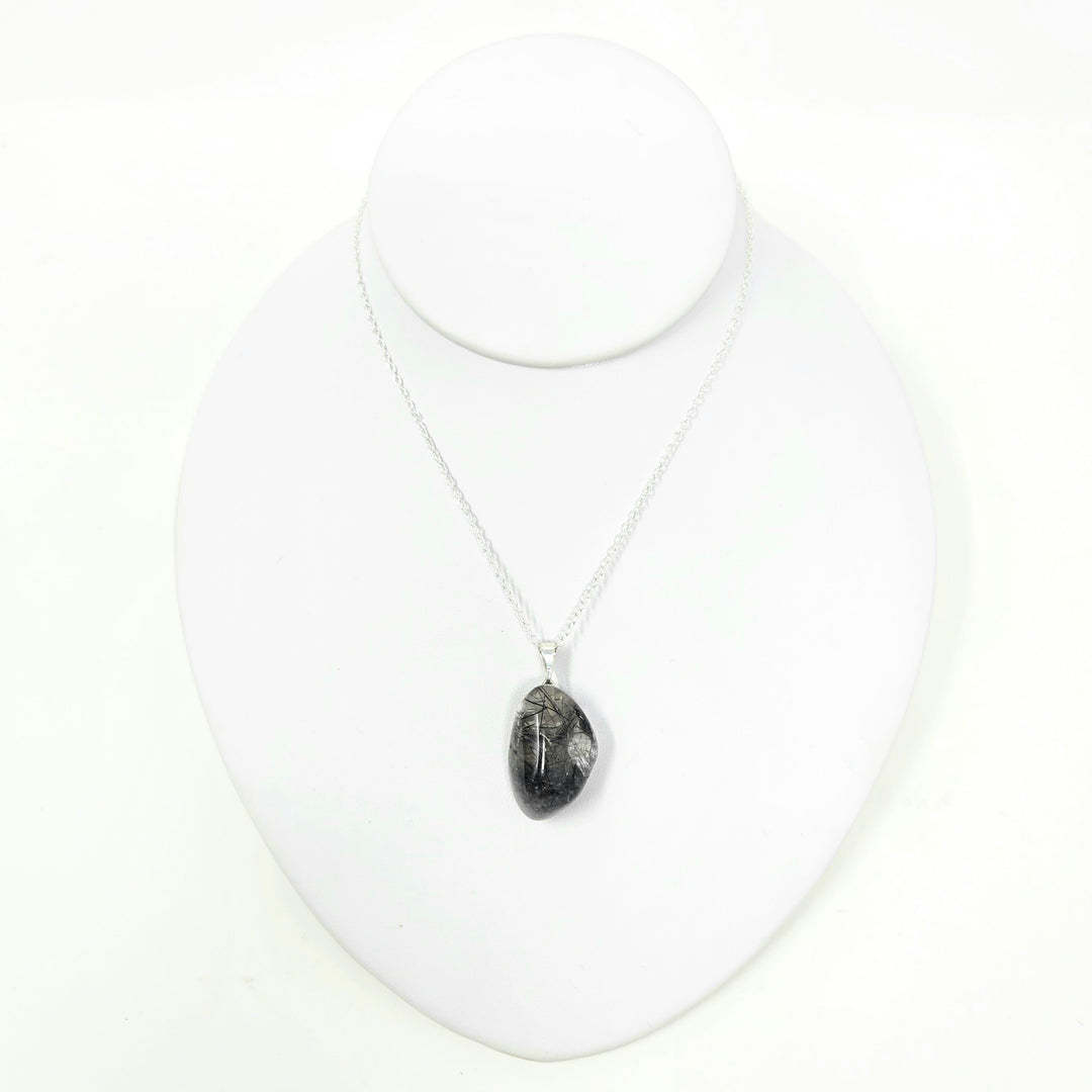 Tourmalinated Quartz Pendant Brazil : Tumbled