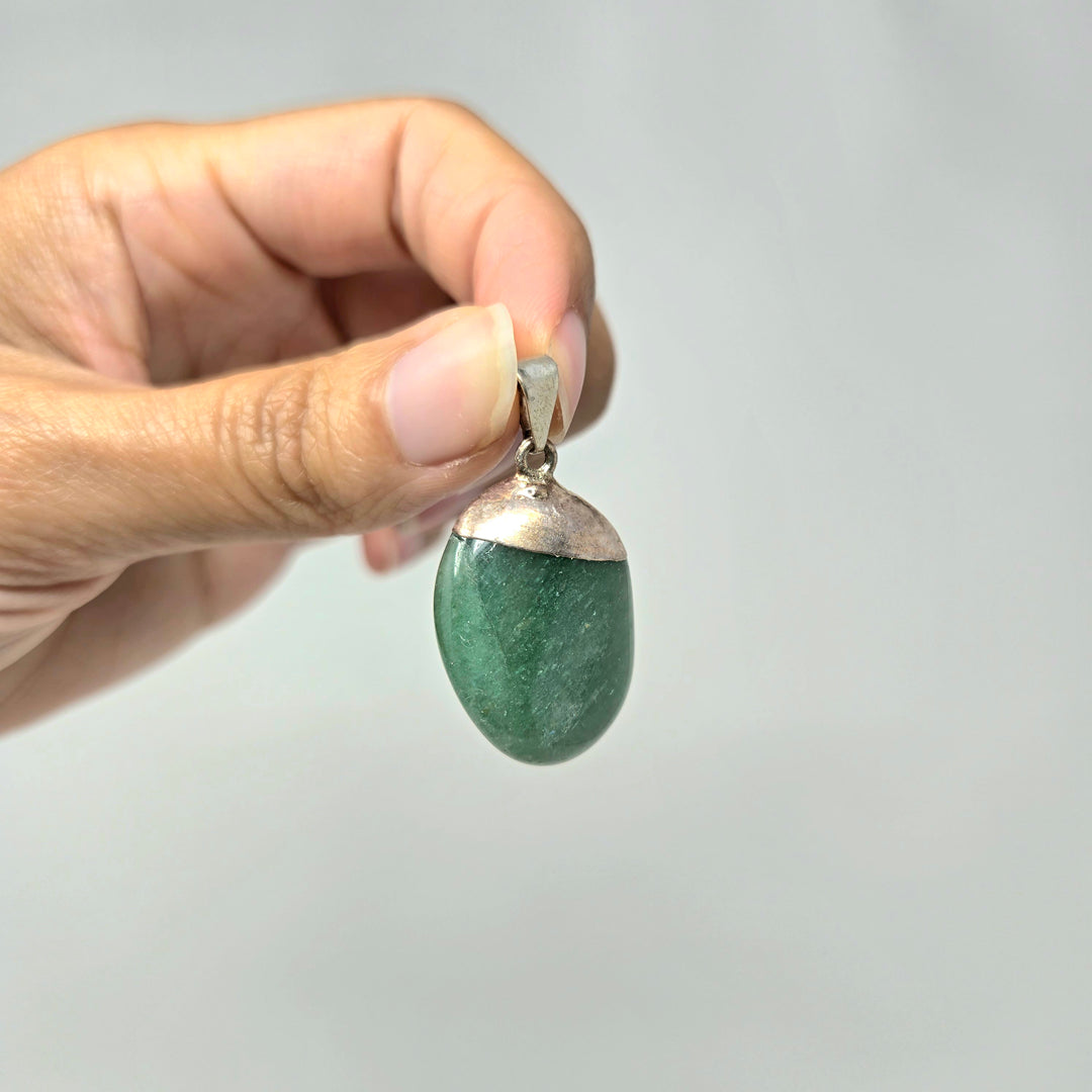 Green Aventurine Tumbled Stone Pendant