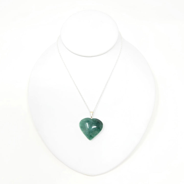 Green Aventurine Pendant Heart Brazil : 35mm