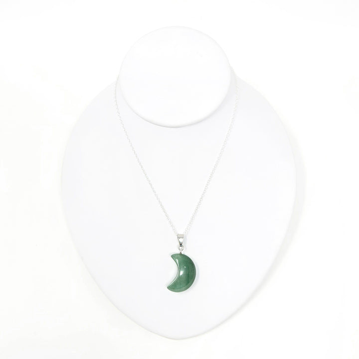 Green Aventurine Moon Pendant : 3/4