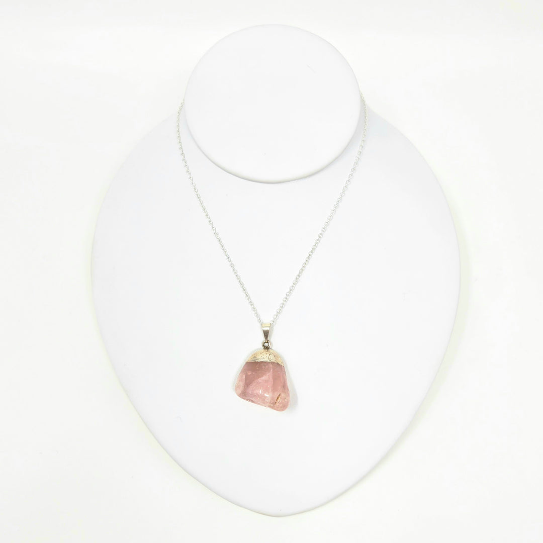 Rose Quartz Tumbled Stone Pendant