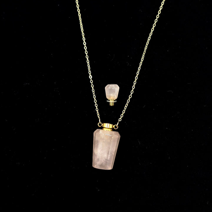 Rose Quartz Bottle necklace