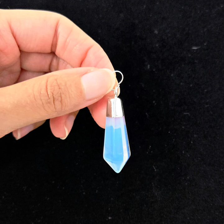 Opalite Pendant Diamond Polished Point : 1.5"