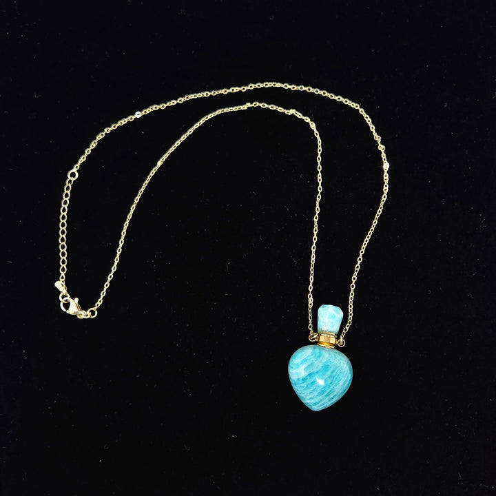 Amazonite Gemstone Bottle Necklace