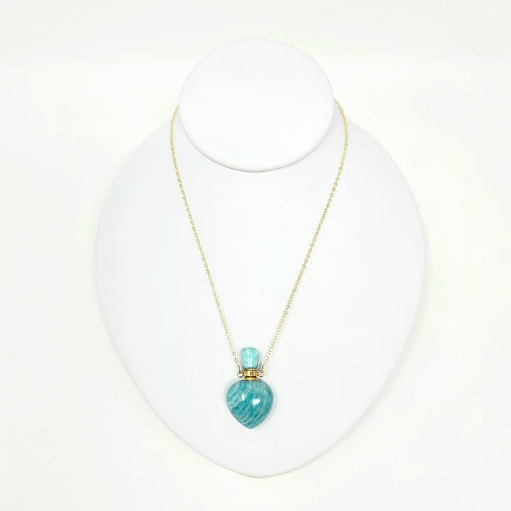 Amazonite Gemstone Bottle Necklace