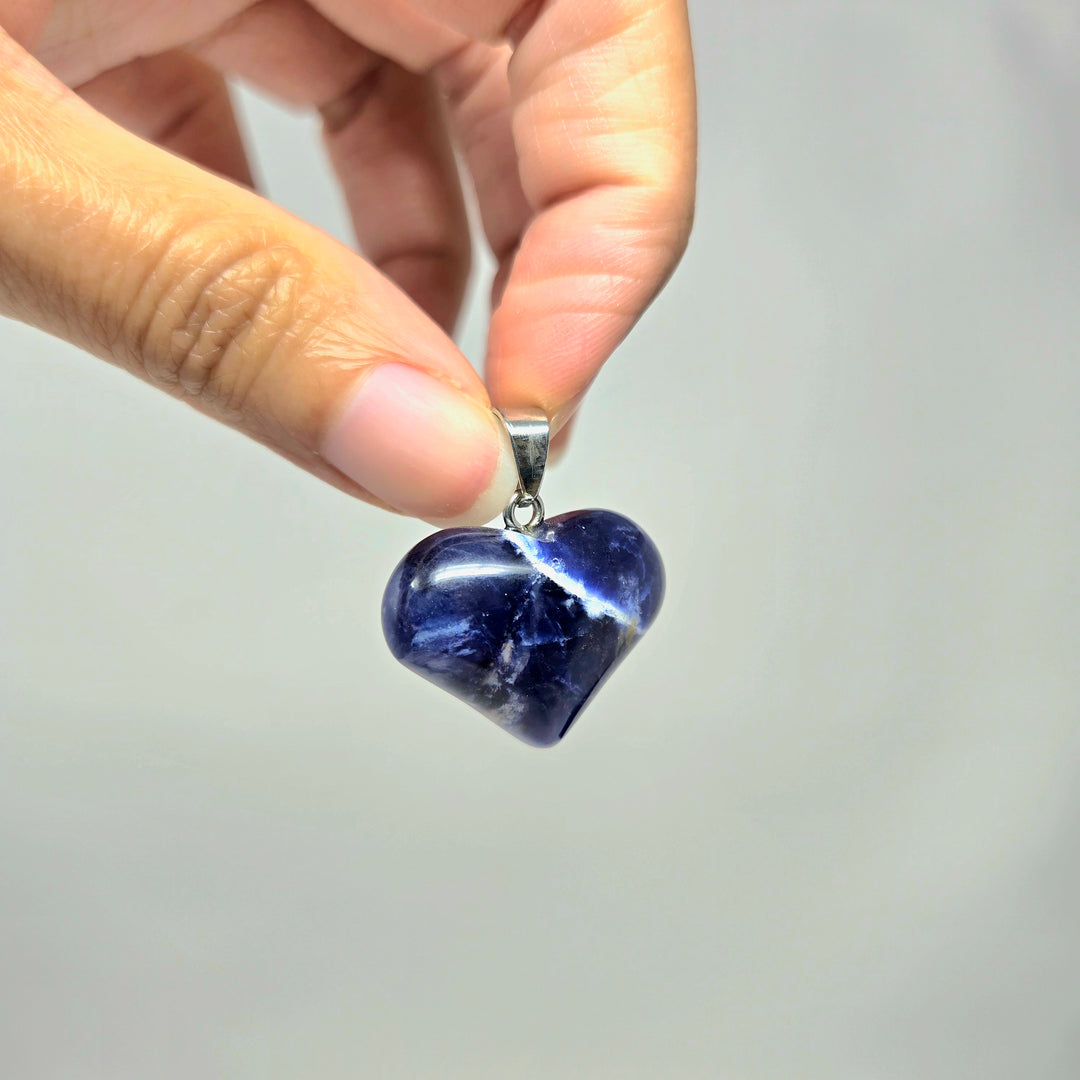 Sodalite Heart Pendant : 3/4"