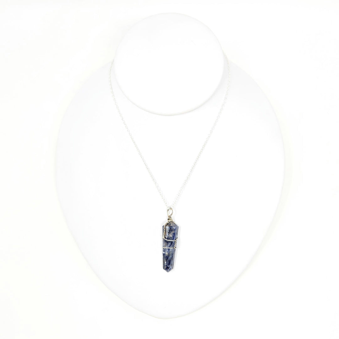 Sodalite Wire Wrapped Pendant : 1.75"