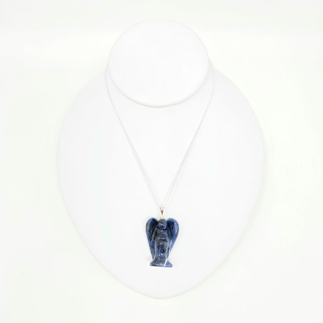 Sodalite Angel Wire Wrapped Pendant : 1.5"