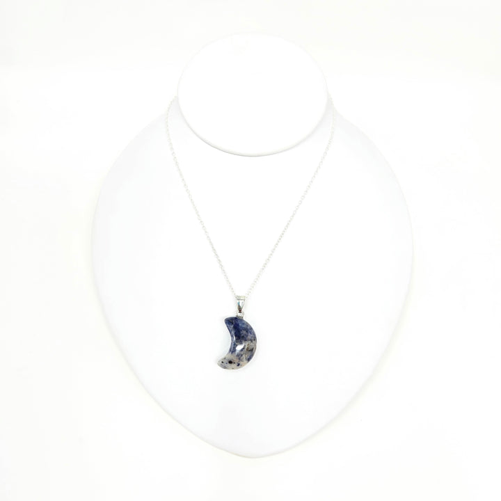 Sodalite Gemstone Moon Pendant : 3/4