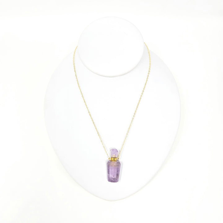 Amethyst Gemstone Bottle necklace