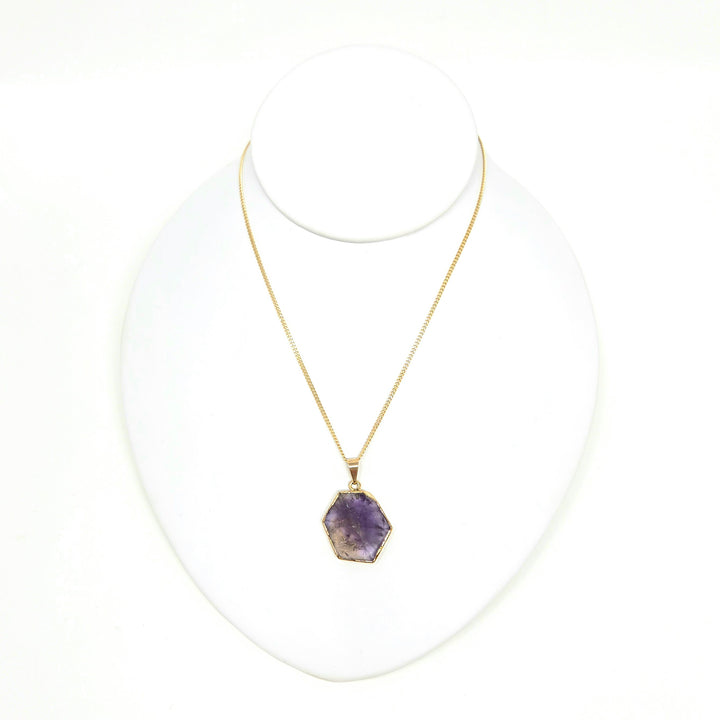 Ametrine Hexagonal Pendant : Gold