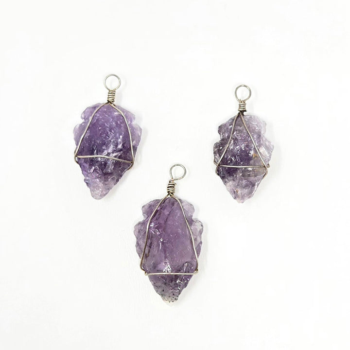 Amethyst Arrowhead Rough Pendant