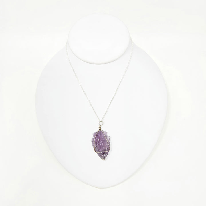 Amethyst Arrowhead Rough Pendant