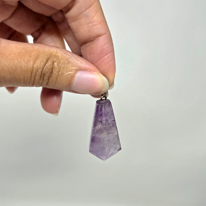 Amethyst Diamond Cut Pendant