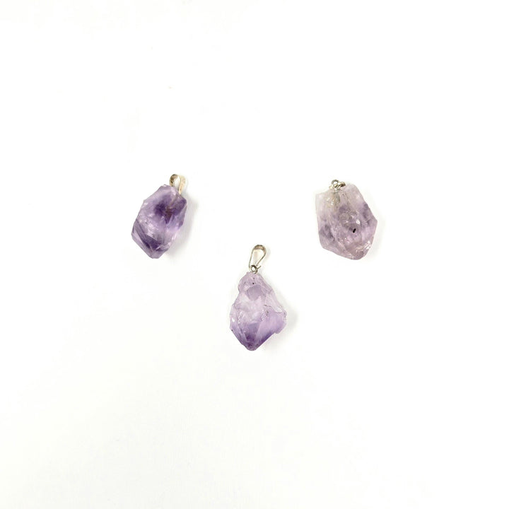 Amethyst Natural Rough pendant : 1"