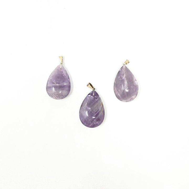 Amethyst Drop Pendant : 1"