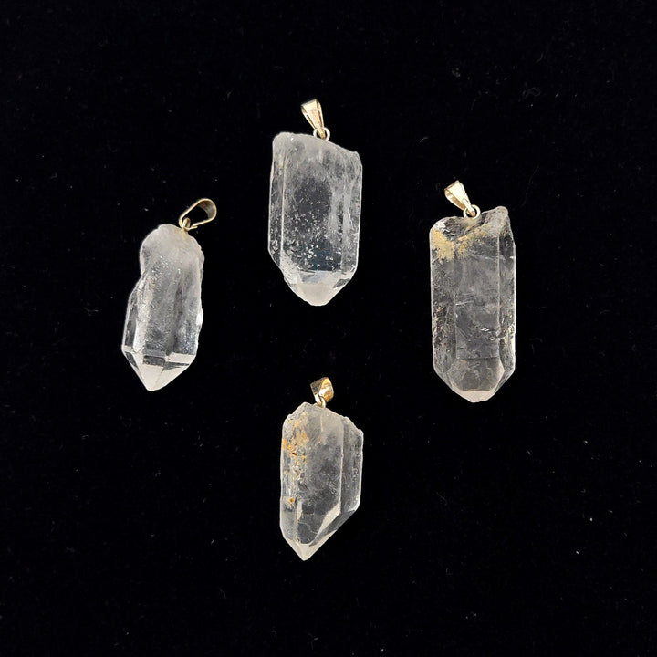 Clear Quartz Raw Point Pendant : 1"