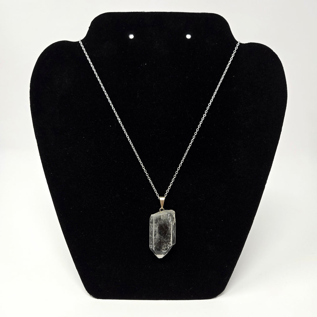 Clear Quartz Raw Point Pendant : 1"