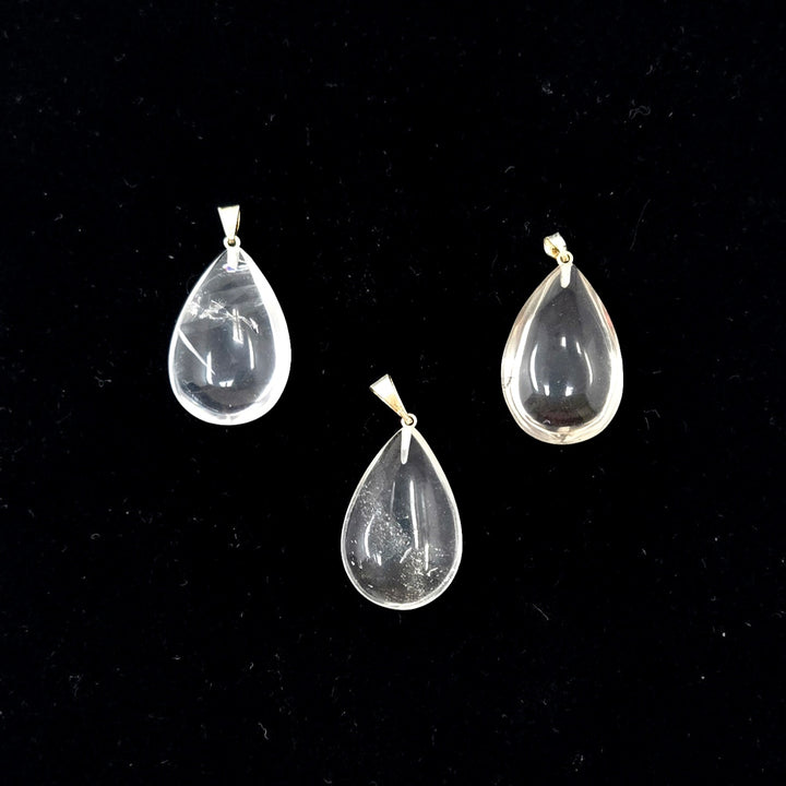 Clear Quartz Drop Pendant : 1"