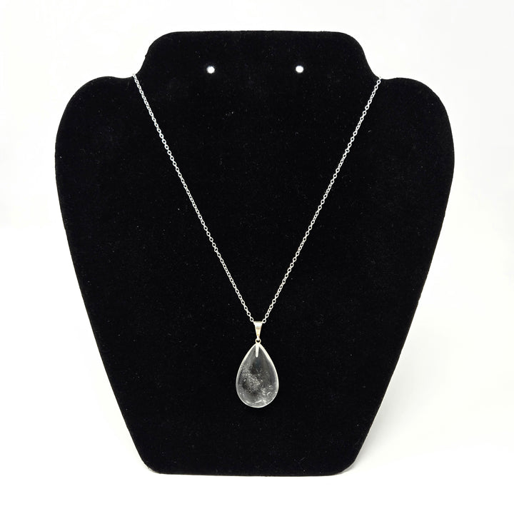 Clear Quartz Drop Pendant : 1"