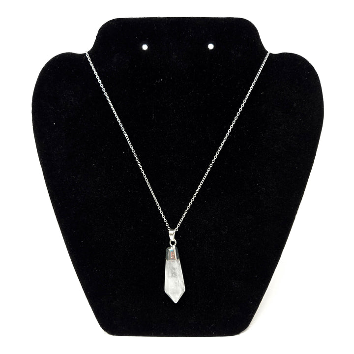 Clear Quartz Pendant Diamond Polished Point : 1.5"