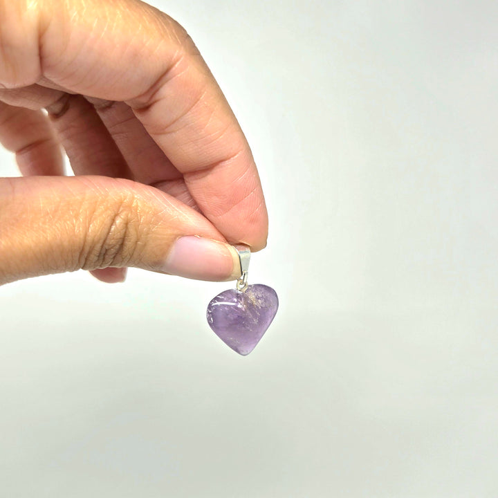 Pendant Heart Brazil-Amethyst : Xtra Small