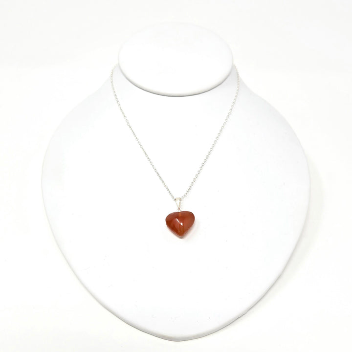 Carnelian Pendant Heart Brazil : Xtra Small