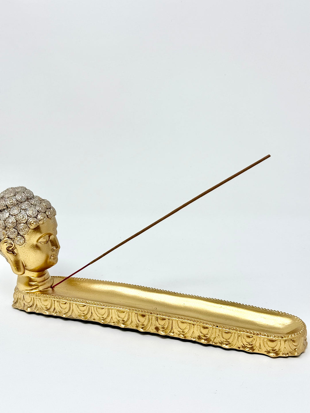 Buddha Incense Burner Gold 9"