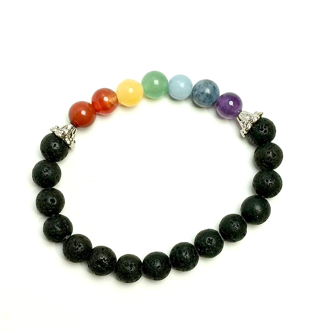 7 Chakras Lava Bracelet - The Harmony Store