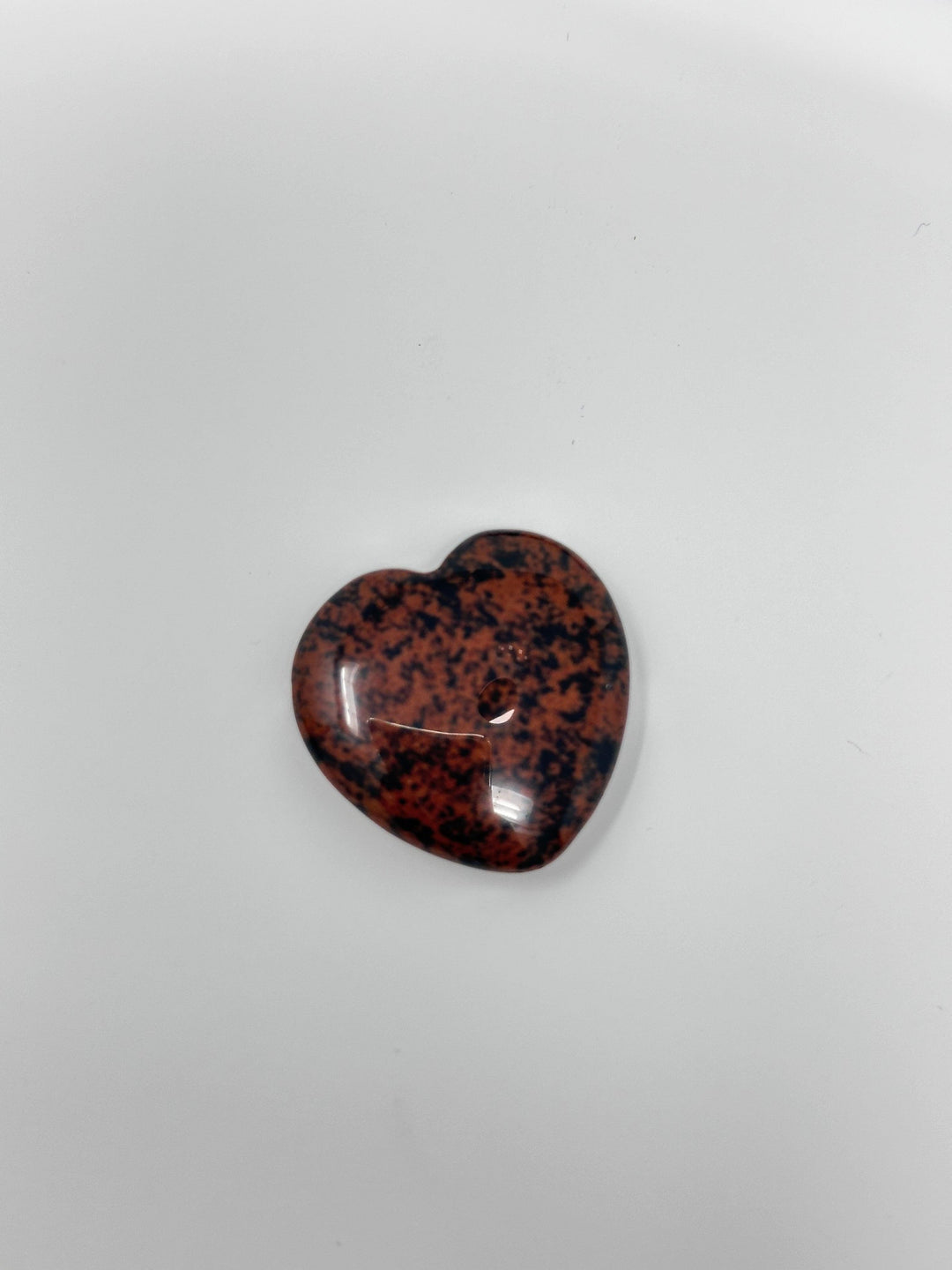 Mahogany Obsidian Flat Heart 1" - The Harmony Store Crystal Shop Miami