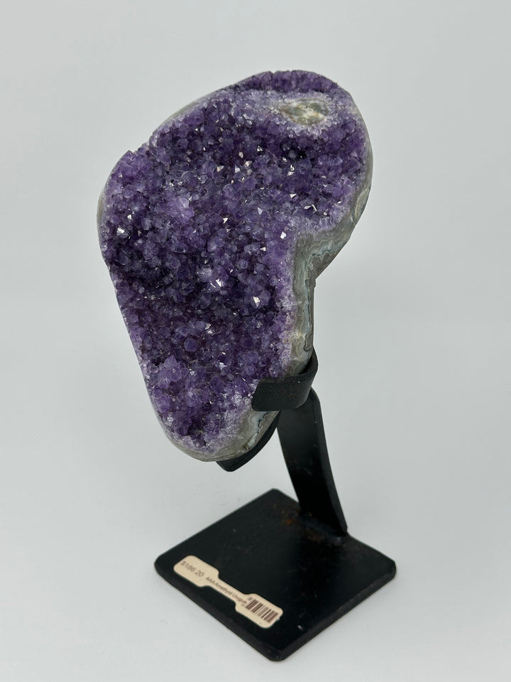 Amethyst Uruguay Metal Base-AAA