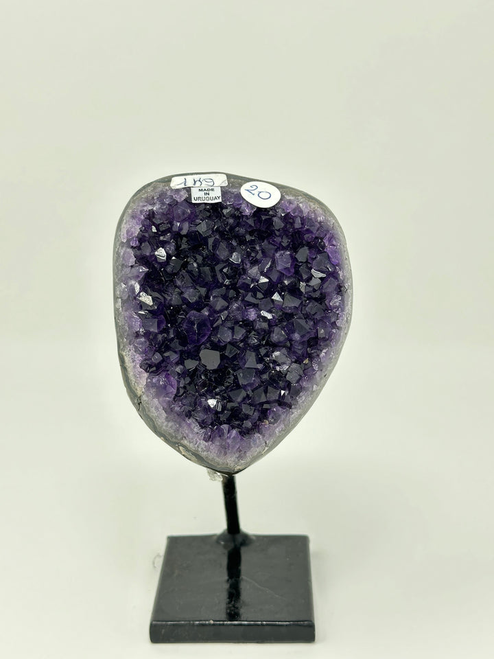 Amethyst Uruguay Metal Base-AAA