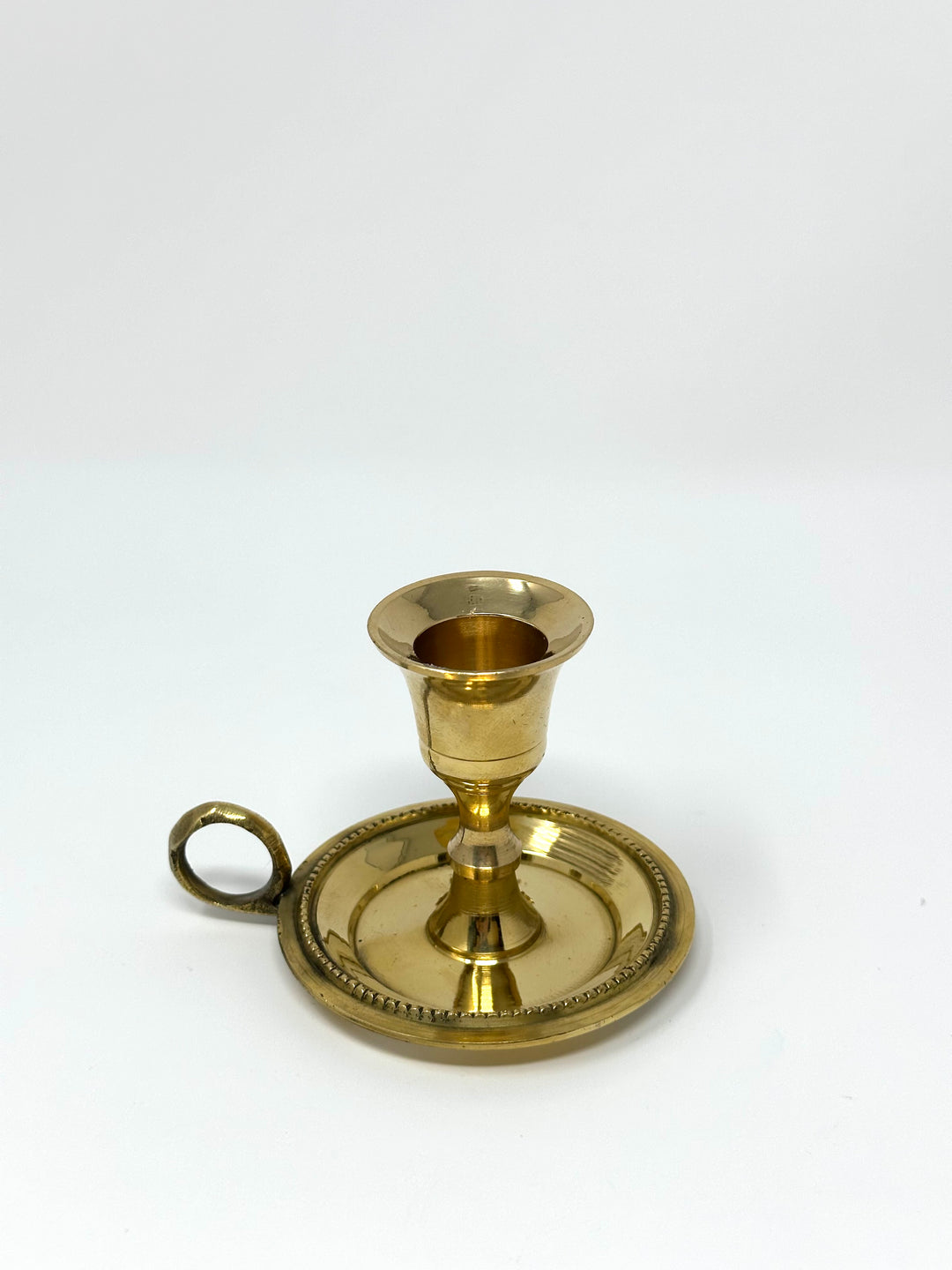 Brass Chamberstick Single Candle Holder