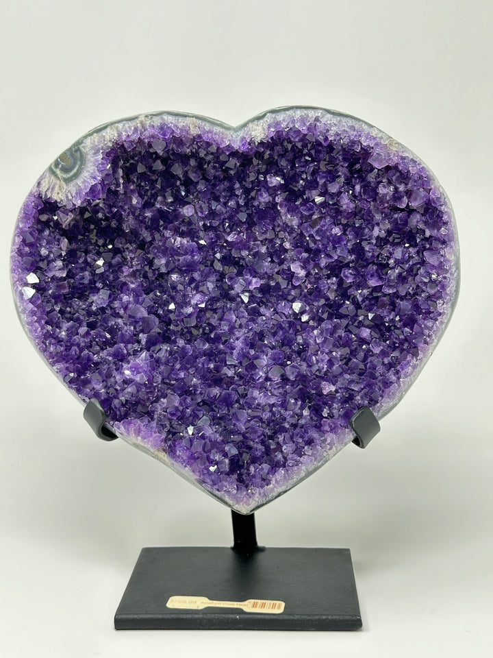 Amethyst Druzy Heart Uruguay