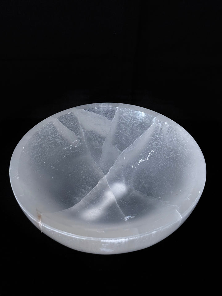 Selenite Round Cleansing Bowls