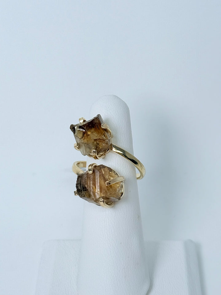 Citrine Dual Ring Crystal