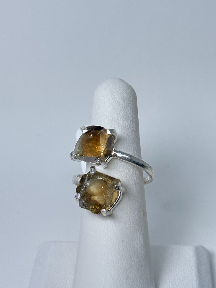 Citrine Dual Ring Crystal