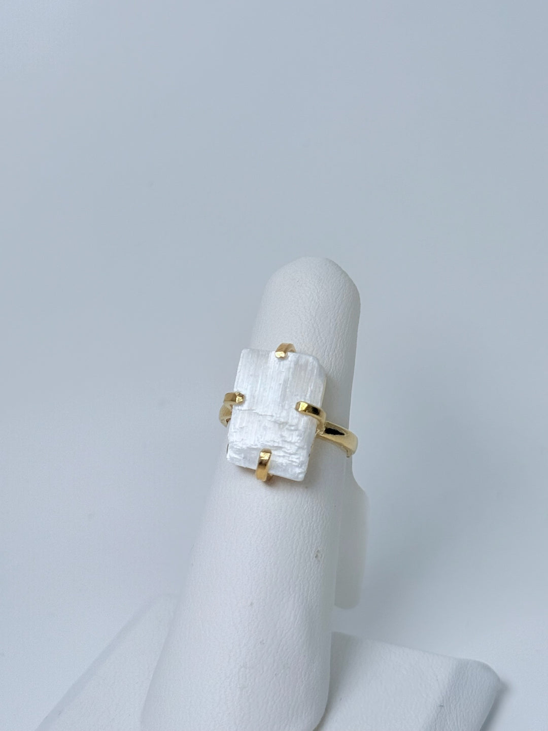 Selenite Simple Band Ring