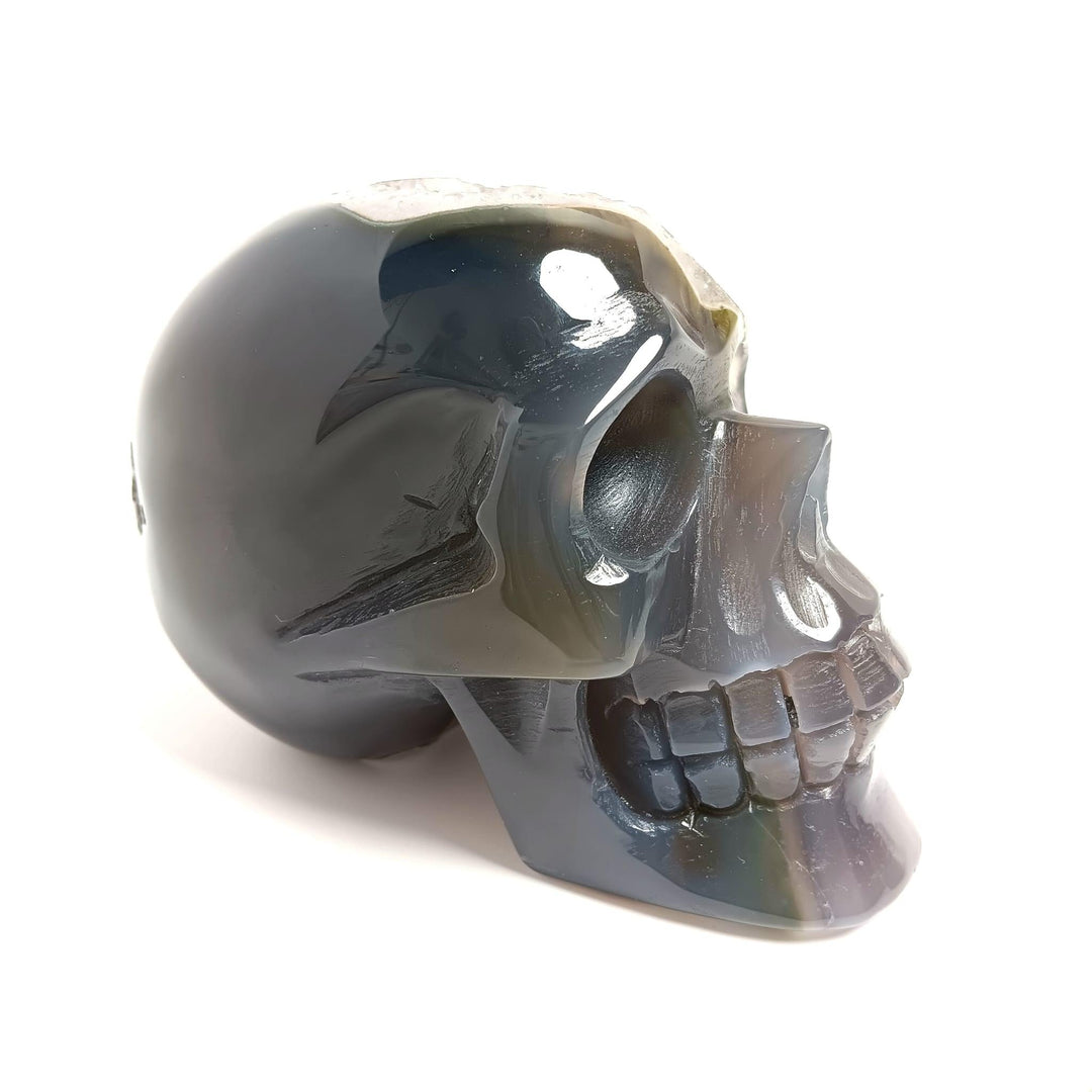 Agate Druzy Skull - The Harmony Store