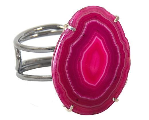 Agate Slice Wire Ring - The Harmony Store