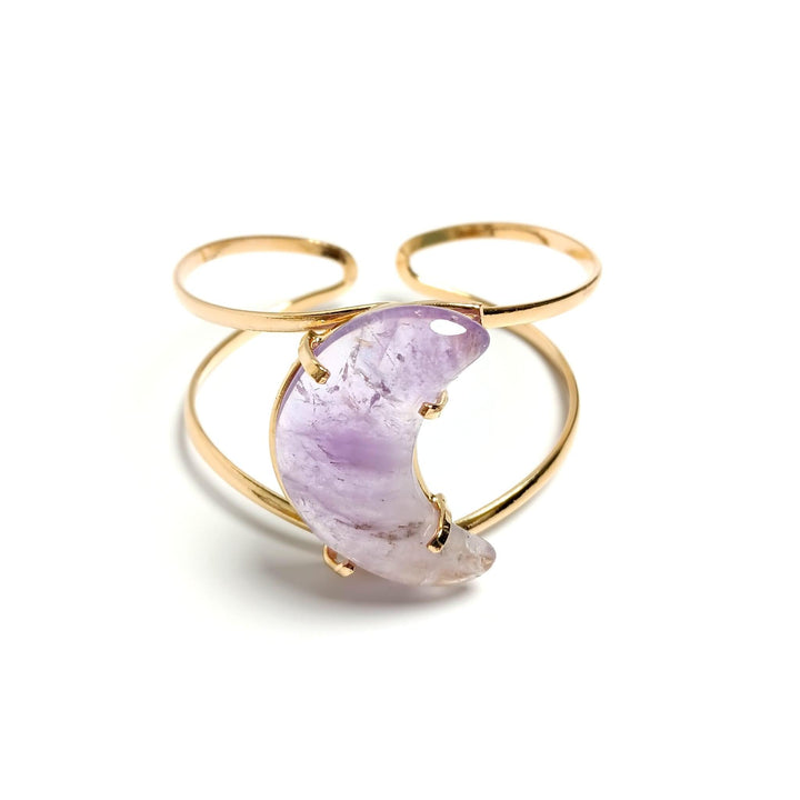 Amethyst Arc Moon Bracelet - The Harmony Store